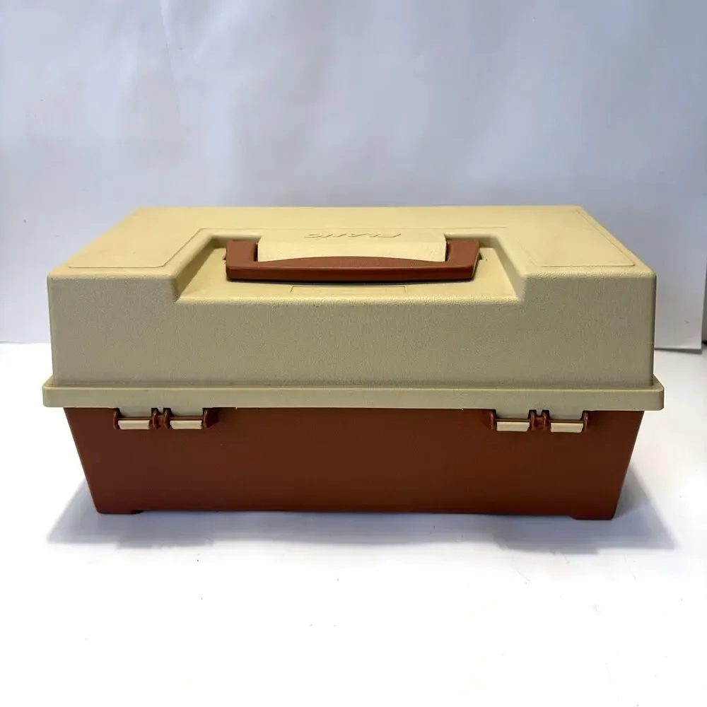Vintage Plano 2200 2-Tray Tackle Box w/ Original 1992 Catalog & Papers